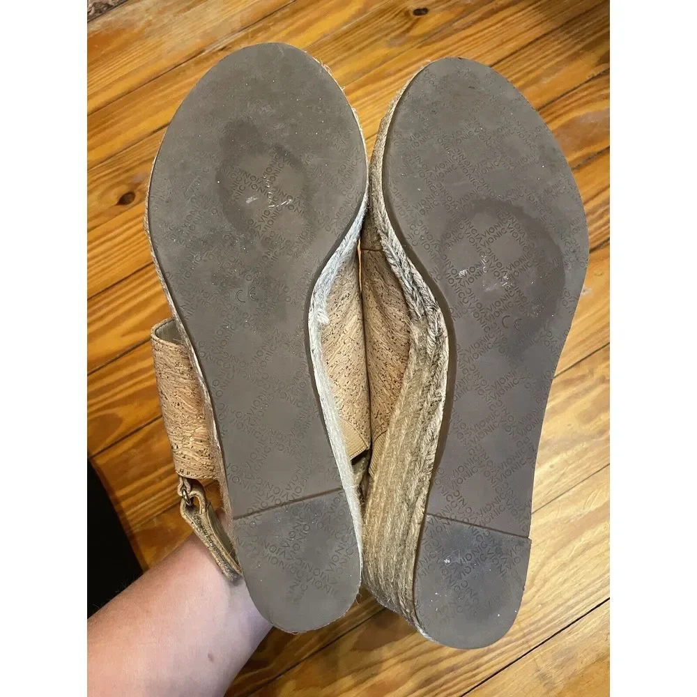 Vionic‎ Brooke Cork Wedge Sandals Size 11